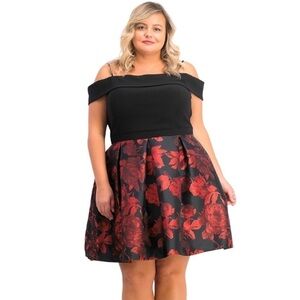 ($90) R&M Richards Women Plus Size Formal Holiday Party Christmas Dress, Sz 18W